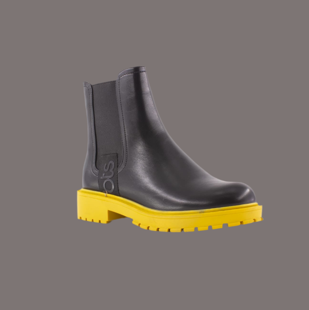 Kassandra Waxed Leather Look Boot (Yellow)