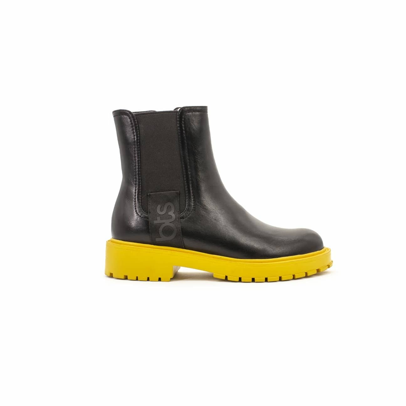 Kassandra Waxed Leather Look Boot (Yellow)